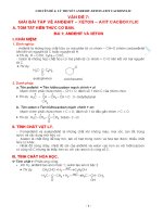 Ôn thi đại học môn Hóa học - Chuyên đề 6: Lý thuyết Anđehit, Xeton, Axit Cacboxylic và phương pháp giải bài tập