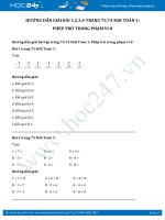 Hướng dẫn giải bài 3,4 trang 74 SGK Toán 1