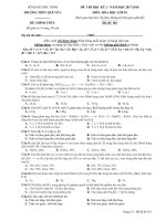 Đề thi HK2 môn Hóa học lớp 10 năm 2017-2018 - THPT Quế Võ 1 - Mã đề 101