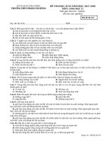 Đề thi HK 2 môn Sinh học lớp 12 năm 2017-2018 - THPT Phạm Văn Đồng - Mã đề 357