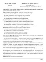 20  đề thi thử TN THPT 2021   môn tiếng anh   THPT chuyên lào cai   lần 1   file word có lời giải 