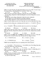 Đề kiểm tra tập trung lần 1 môn Vật lí lớp 12 năm 2017-2018 - THPT Gia Nghĩa - Mã đề 250