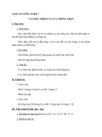 Giáo án Công nghệ 7 bài 1: Vai trò, nhiệm vụ của trồng trọt
