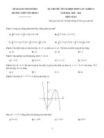 28  đề thi thử TN THPT 2021   môn toán   THPT yên định 1   thanh hóa   lần 1   file word có lời giải 