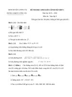 Đề thi HSG cấp huyện đợt 1 môn Toán lớp 9 năm 2015-2016 - Phòng GD&ĐT Lương Tài - Đề số 11