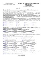 Đề thi khảo sát cuối năm môn tiếng Anh lớp 10 năm 2016-2017 - THPT Thanh Oai B - Mã đề 229