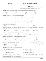16  đề thi thử TN THPT 2021   môn toán   penbook   đề số 16   file word có lời giải 