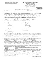 Đề thi khảo sát giữa HK 2 môn Vật lí lớp 10 năm 2016-2017 - THPT Nguyễn Văn Cừ - Mã đề 020