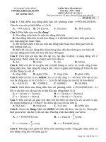 Đề kiểm tra tập trung lần 1 môn Vật lí lớp 12 năm 2017-2018 - THPT Gia Nghĩa - Mã đề 174