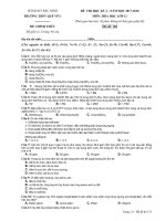 Đề thi HK2 môn Hóa học lớp 12 năm 2017-2018 - THPT Quế Võ 1 - Mã đề 120