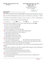 7  đề thi thử THPTQG 2021   vật lý   THPT chuyên lào cai   lần 1   file word có lời giải 