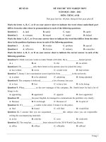 20  đề thi thử TN THPT 2021   môn tiếng anh   penbook   đề số 20   file word có lời giải 