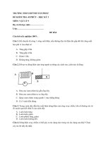 Đề kiểm tra 45 phút học kì 2 môn Vật lí 9 có đáp án - Trường THCS Huỳnh Tấn Phát