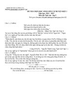 Đề thi HSG cấp huyện đợt 1 môn Ngữ văn lớp 9 năm 2015-2016 - Phòng GD&ĐT Lương Tài - Đề số 8