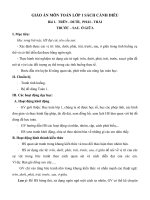 Giáo án môn Toán lớp 1 sách Cánh Diều - Bài 1: Trên - dưới, trái - phải, trước - sau, ở giữa