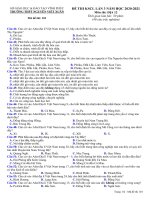 Đề thi KSCL học kì 2 môn Địa lý lớp 12 năm 2020 - 2021 THPT Nguyễn Viết Xuân có đáp án | Lớp 12, Địa Lý - Ôn Luyện