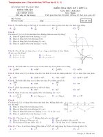 Đề kiểm tra cuối học kì 1 môn Toán lớp 12 năm học 2020-2021 – Sở Giáo dục và Đào tạo Bình Thuận (Mã đề 101)