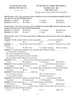 16  đề thi thử TN THPT 2021   môn tiếng anh   THPT quế võ 1   bắc ninh   lần 1   file word có lời giải 