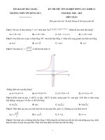 23  đề thi thử TN THPT 2021   môn toán   THPT yên dũng số 2   bắc giang   lần 1   file word có lời giải 