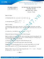 Đề thi học sinh giỏi môn Toán lớp 11 năm 2013-2014 - Sở GD&ĐT Nghệ An