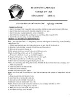 Đề cương HK2 môn Lịch sử 12 năm 2019-2020 - THPT Xuân Đỉnh