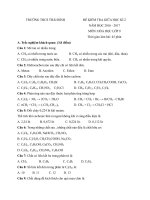 Đề kiểm tra giữa HK 2 môn Hóa học 9 năm 2017 có đáp án - Trường THCS Thái Bình