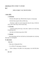 Giáo án Vật lý 12 bài 7: Sóng cơ và sự truyền sóng cơ