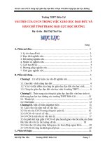 Sáng kiến kinh nghiệm: Vai trò của GVCN trong việc giáo dục đạo đức và hạn chế tình trạng bạo lực học đường