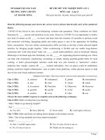 22  đề thi thử TN THPT 2021   môn tiếng anh   THPT chuyên lê thánh tông   quảng nam   lần 1   file word có lời giải 