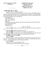 Đề thi học kì 2 môn Ngữ văn lớp 7 năm 2019-2020 có đáp án - Phòng GD&ĐT Cẩm Giàng