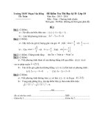 2 Đề kiểm tra HK 2 môn Toán lớp 10 năm 2016 – THPT Phạm Văn Đồng