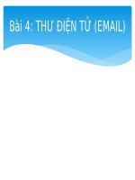 Bài giảng Tin học 9: Bài 4 - Thư điện tử (Email)