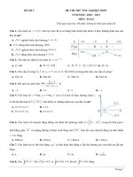 2  đề thi thử TN THPT 2021   môn toán   penbook   đề số 2   file word có lời giải 