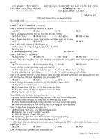 Đề khảo sát chuyên đề lần 1 năm 2018 môn Địa lí lớp 10 - THPT Tam Dương - Mã đề 209