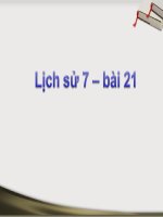 Bài giảng Lịch sử 7 bài 21: Ôn tập chương IV