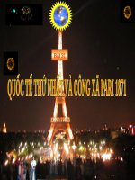 Bài giảng Lịch sử lớp 10 - Bài 38: Quốc tế thứ nhất và công xã Pari 1871