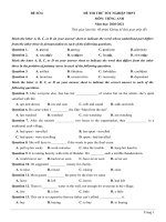 6  đề thi thử TN THPT 2021   môn tiếng anh   nhóm GV MGB   đề 6   file word có lời giải chi tiết 