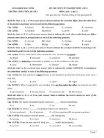 3  đề thi thử tốt nghiệp THPT 2021 môn anh   THPT tiên du số 1   bắc ninh   lần 1   đề 1 (có lời giải chi tiết) 