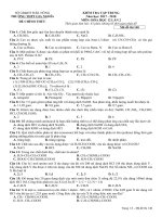 Đề kiểm tra tập trung lần 2 môn Hóa học lớp 12 năm 2017-2018 - THPT Gia Nghĩa - Mã đề 140