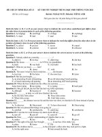 13  đề thi thử TN THPT 2021   môn tiếng anh   bộ đề chuẩn cấu trúc minh họa   đề 13   file word có lời giải 