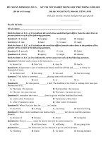25  đề thi thử TN THPT 2021   môn tiếng anh   bộ đề chuẩn cấu trúc minh họa   đề 25   file word có lời giải 