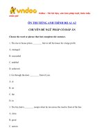 Trắc nghiệm Tiếng Anh trình độ A có đáp án số 43