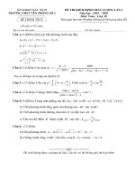 Đề kiểm định chất lượng môn Toán 10 năm 2019-2020 có đáp án - Trường THPT Yên Phong số 2 (Lần 2)