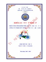 Luận văn kinh tế PHÂN TÍCH TÌNH HÌNH TIÊU THỤ GẠO HỮU CƠ TẠI CÔNG TY TNHH MTV NÔNG SẢN HỮU CƠ QUẾ LÂM
