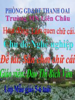 Bài giảng Mầm non: Sân chơi chữ cái – Đào Thị Bích Vân