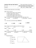 Đề thi giữa học kì 1 môn Toán lớp 4 năm 2020-2021 có đáp án - Trường Tiểu học Phú Nhuận