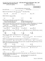 Đề thi giữa HK 2 môn Toán lớp 11 năm 2016-2017 - THPT Nguyễn Văn Cừ - Mã đề 004