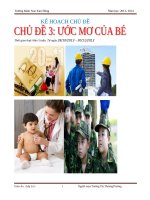 Giáo án Chủ đề 3: Ước mơ của bé