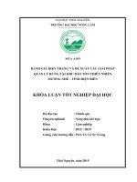 Đánh giá hiện trạng và đề xuất các giải pháp quản lý rừng tại khu bảo tồn thiên nhiên mường nhé tỉnh điện biên 