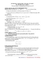 Kỳ Thi KSCL Thi đại học lần 1 năm 2010- 2011 Môn Toán